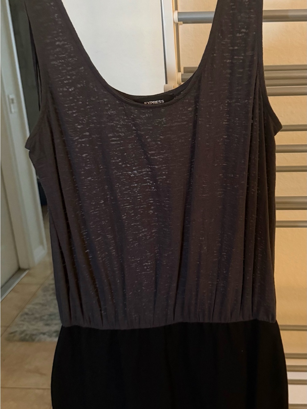 Express Women's Black Tank Top - Sleeveless Scoop Neck Dress